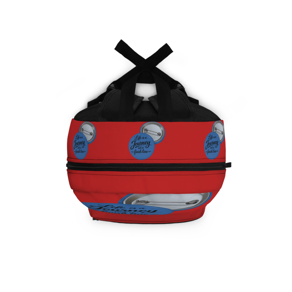 Inspirational graphic design "Life Is a Journey, Not a Finish Line" Backpack