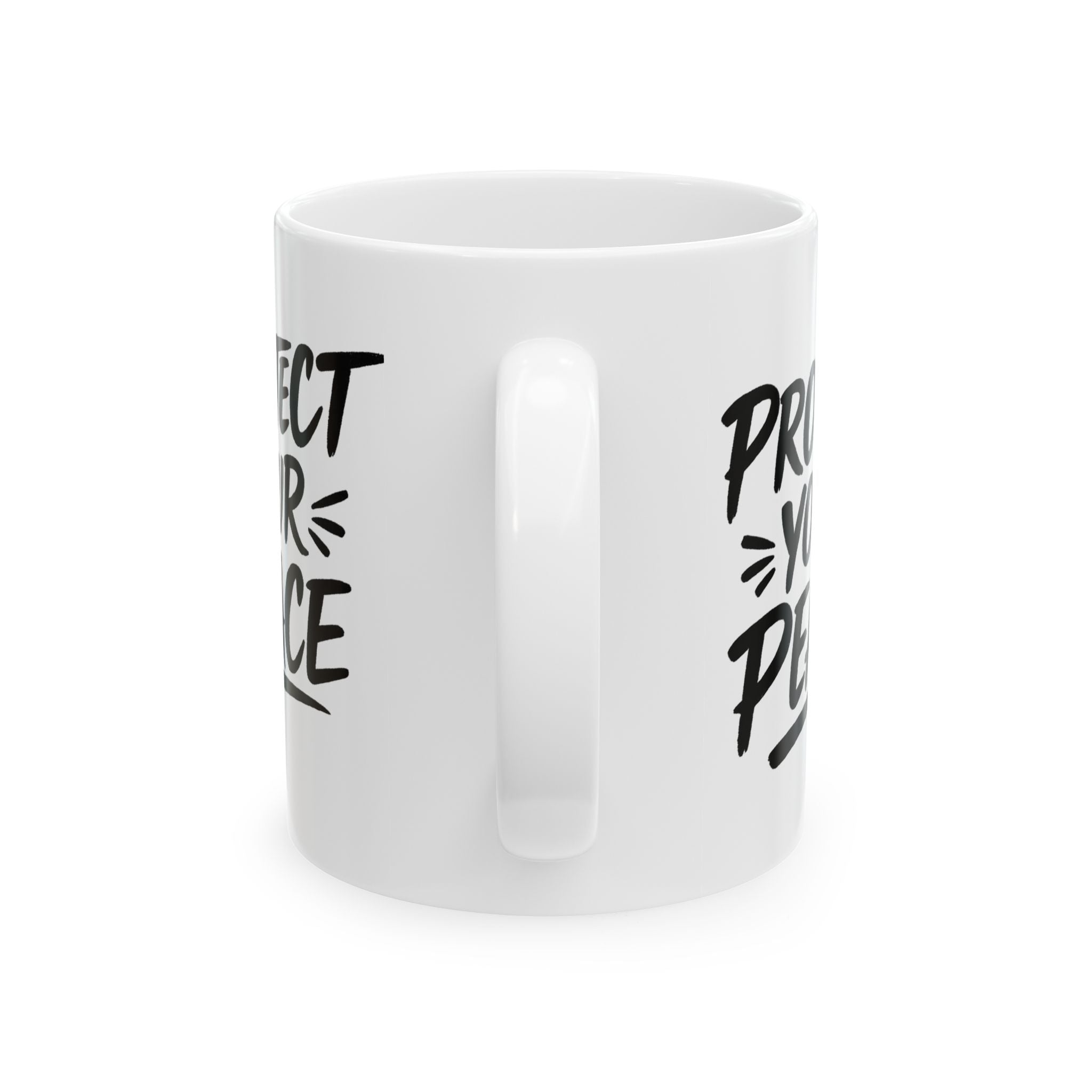 Protect Your Peace Ceramic Mug — 11oz & 15oz Inspirational Coffee Cup