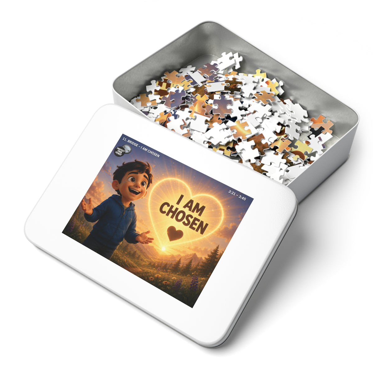 I Am Chosen Heart Puzzle – Inspirational Kids Jigsaw with Tin