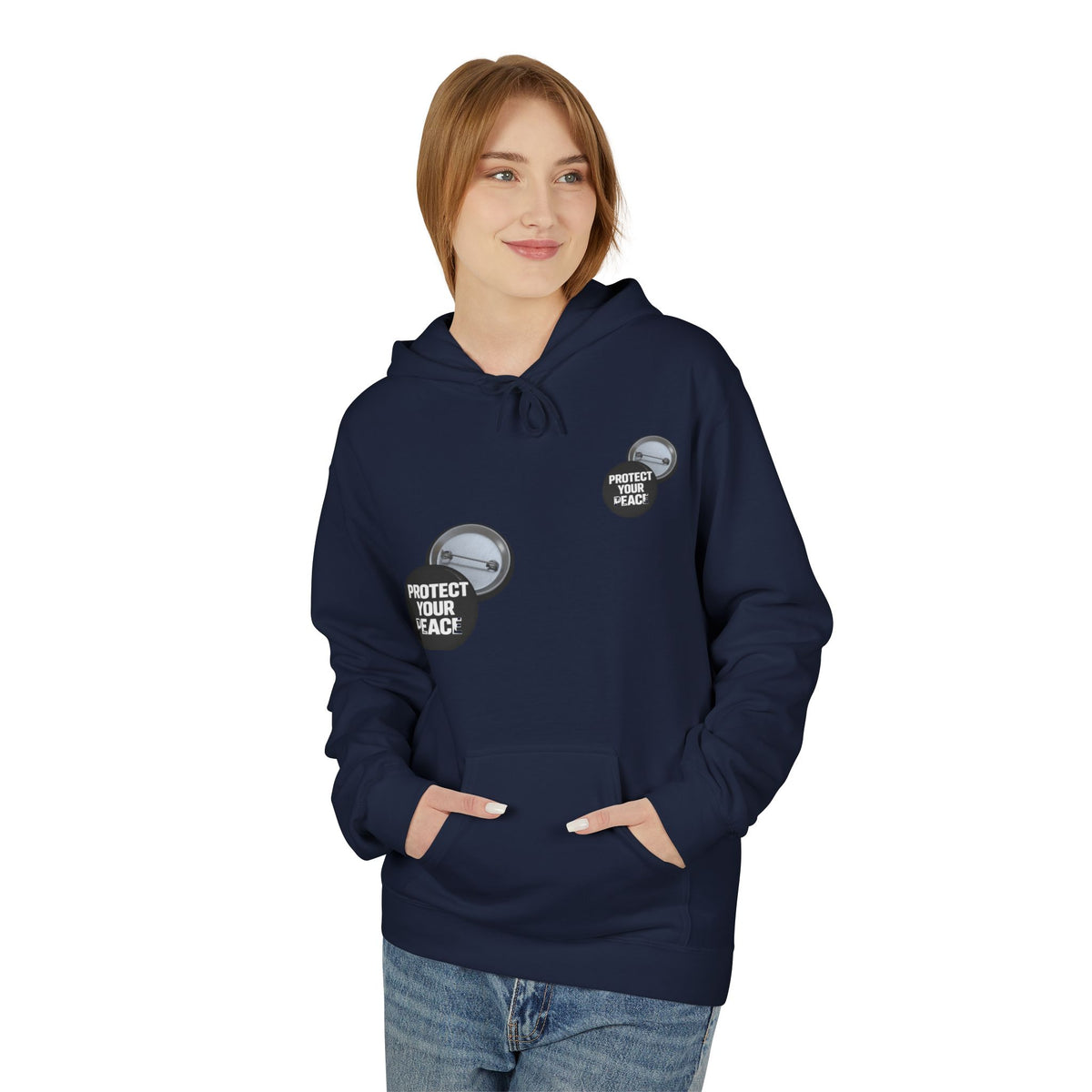 Protect Your Peace Hoodie — Minimal Badge Graphic Pullover