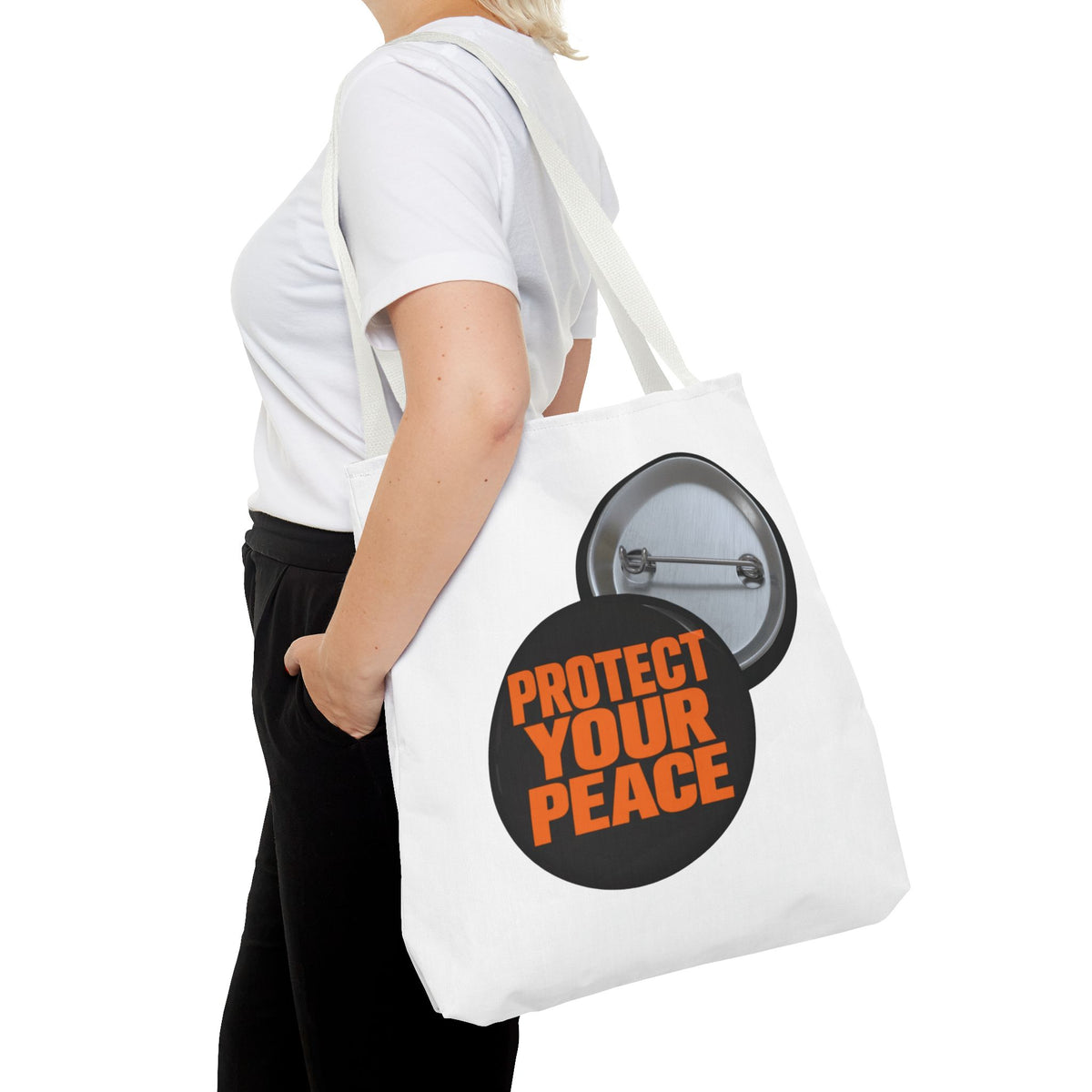 Protect Your Peace graphic design Mental Health Awareness Tote Bag