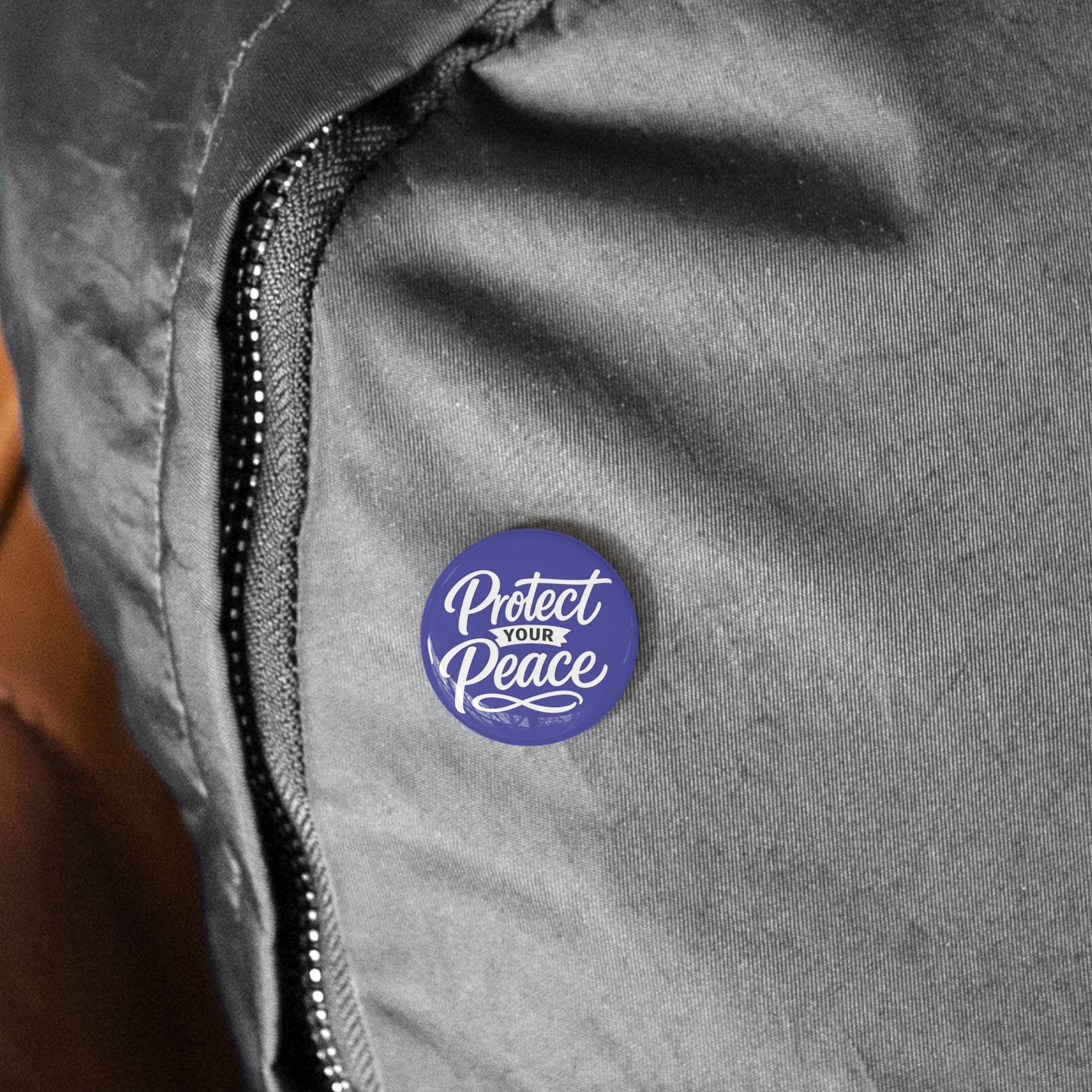 Protect Your Peace Round Pin — Inspirational Enamel Button for Jackets, Bags & Gifts