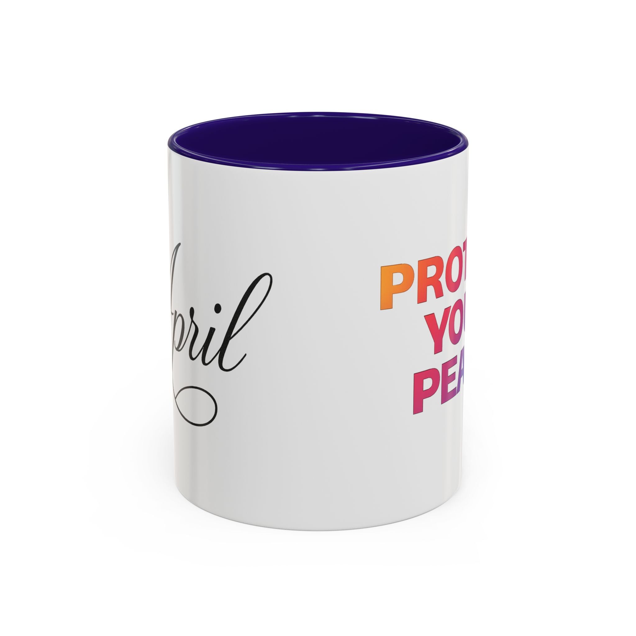 Protect Your Peace Colorful Mug — Inspirational Coffee Cup (11oz/15oz)