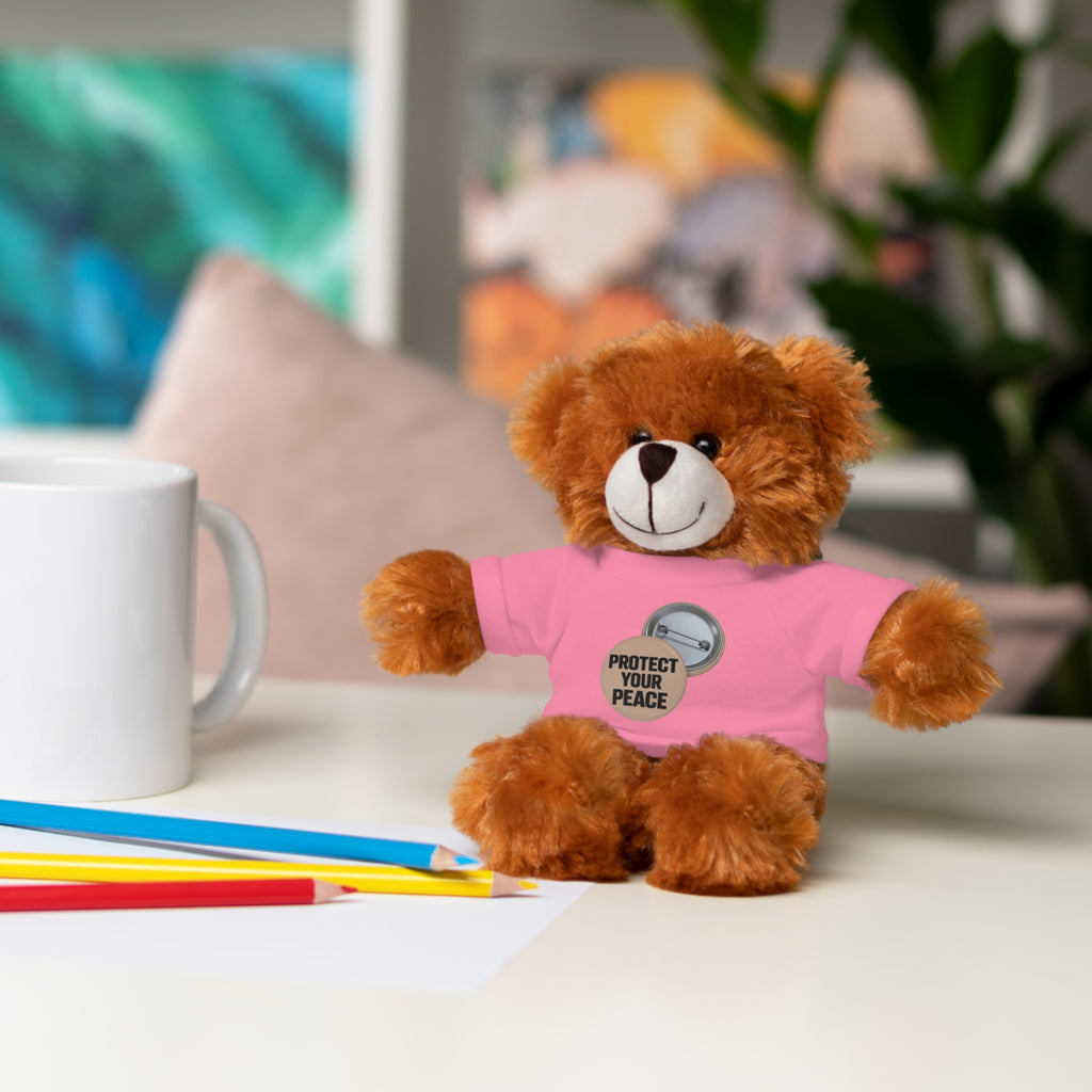 Protect Your Peace Teddy Bear — Plush Stuffed Animal with Tee