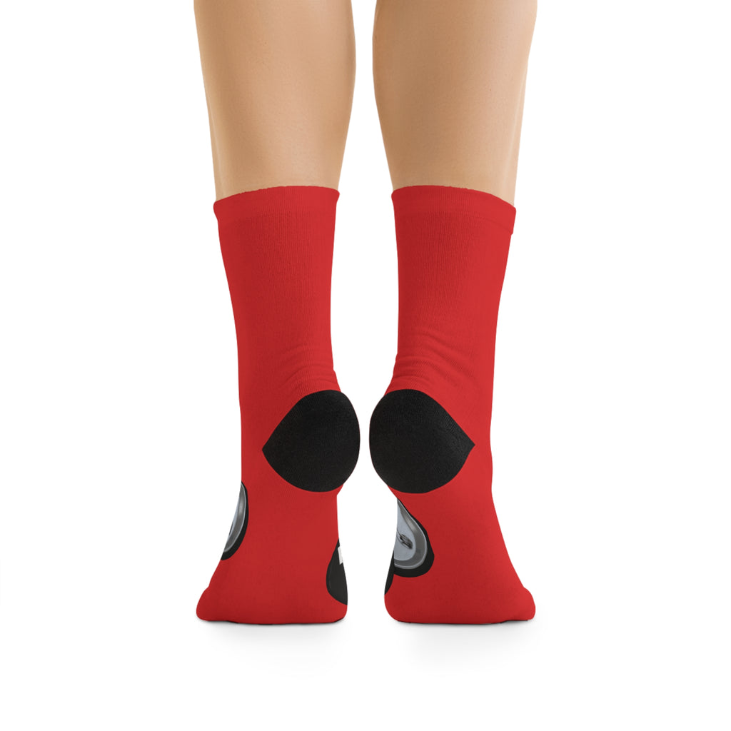 Protect Your Peace Red Statement Socks