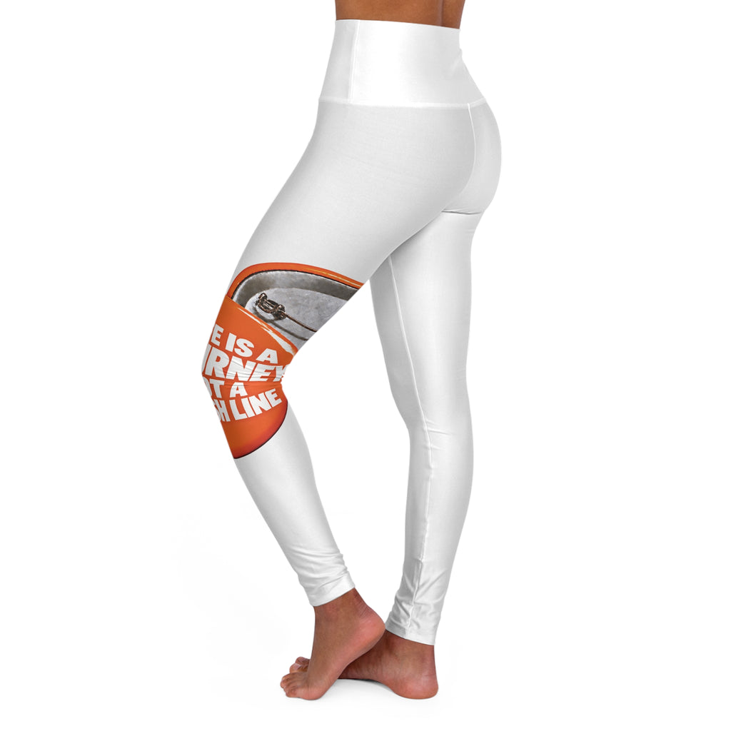Life’s a Journey High-Waisted Yoga Leggings — Motivational  graphic AOP Fitness Tights