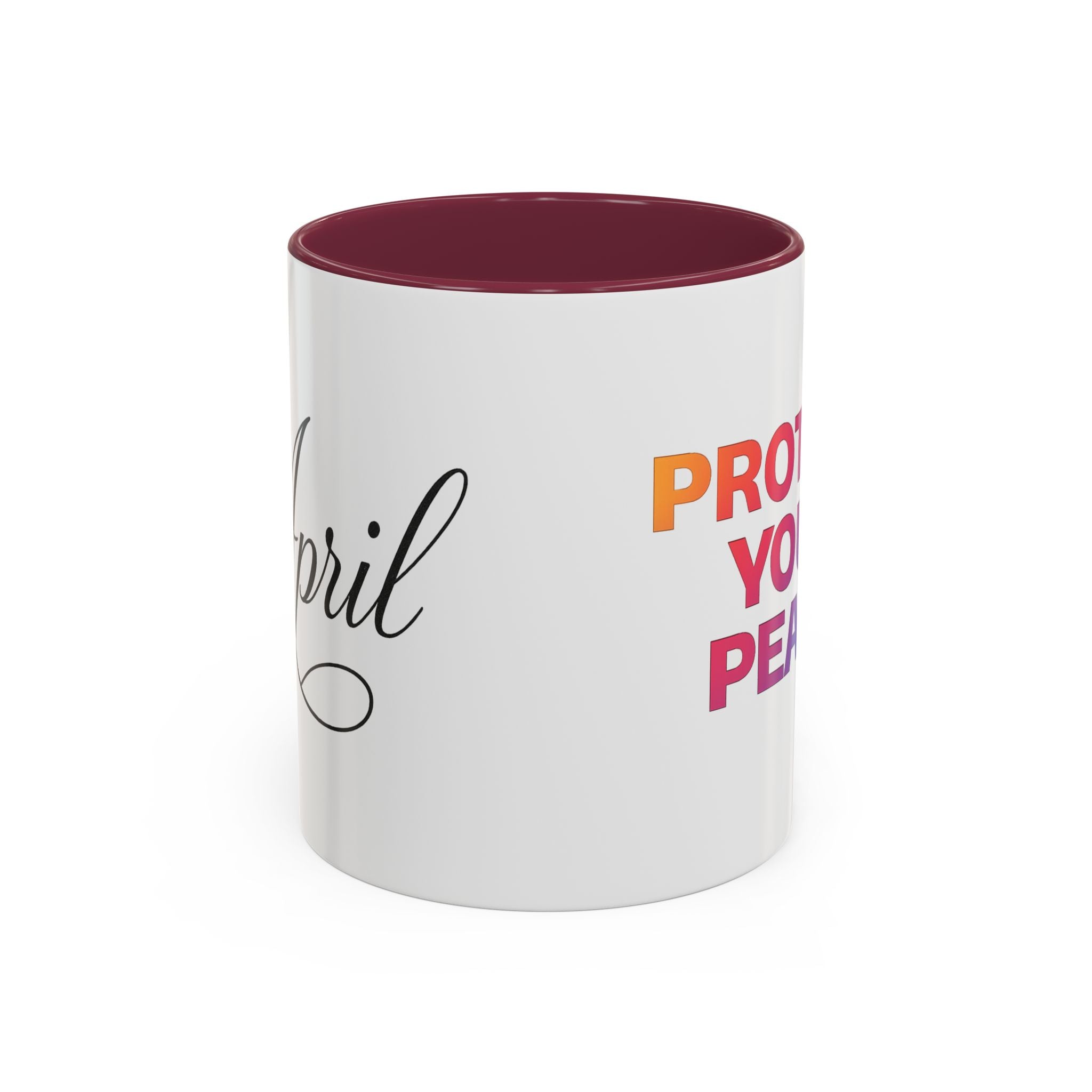 Protect Your Peace Colorful Mug — Inspirational Coffee Cup (11oz/15oz)