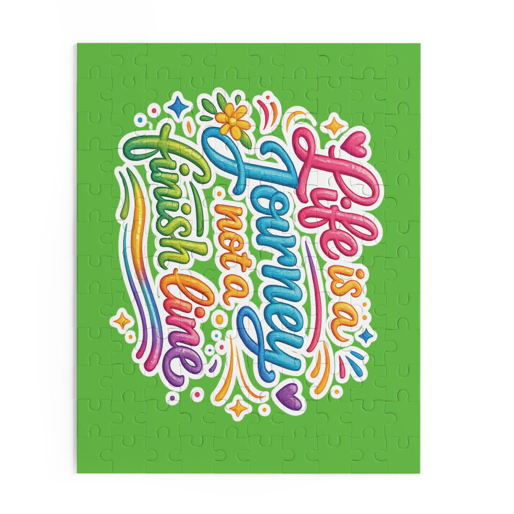 Puzzle — "Life Is a Journey Not a Finish Line" Colorful Inspirational Jigsaw