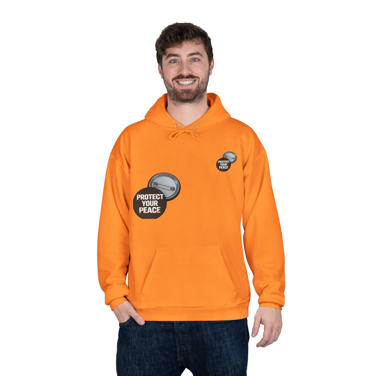 Protect Your Peace Hoodie — Minimal Badge Graphic Pullover