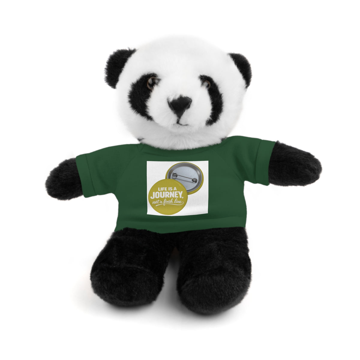 Cute Brown Teddy Bear with 'Life Is a Journey not a finish line.' Tee — Plush Gift for Kids & Travelers