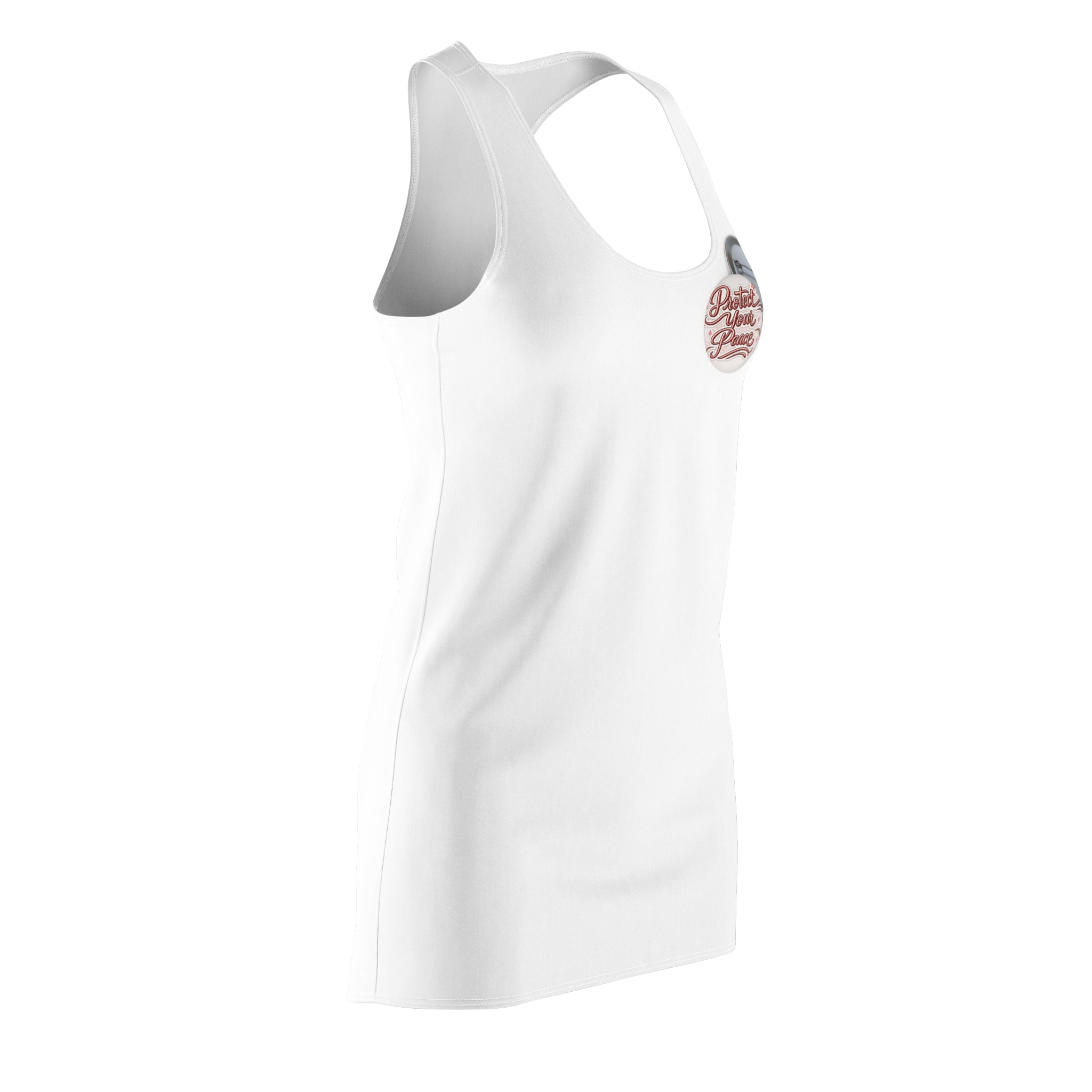 Racerback Dress — Petite Floral Script Chest Print