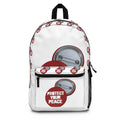 Protect Your Peace Backpack - Red Button Motif School & Travel Bag