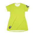 Neon Lime T-Shirt Dress graphic design I have a sound mind.sleeve graphic protect your peace.