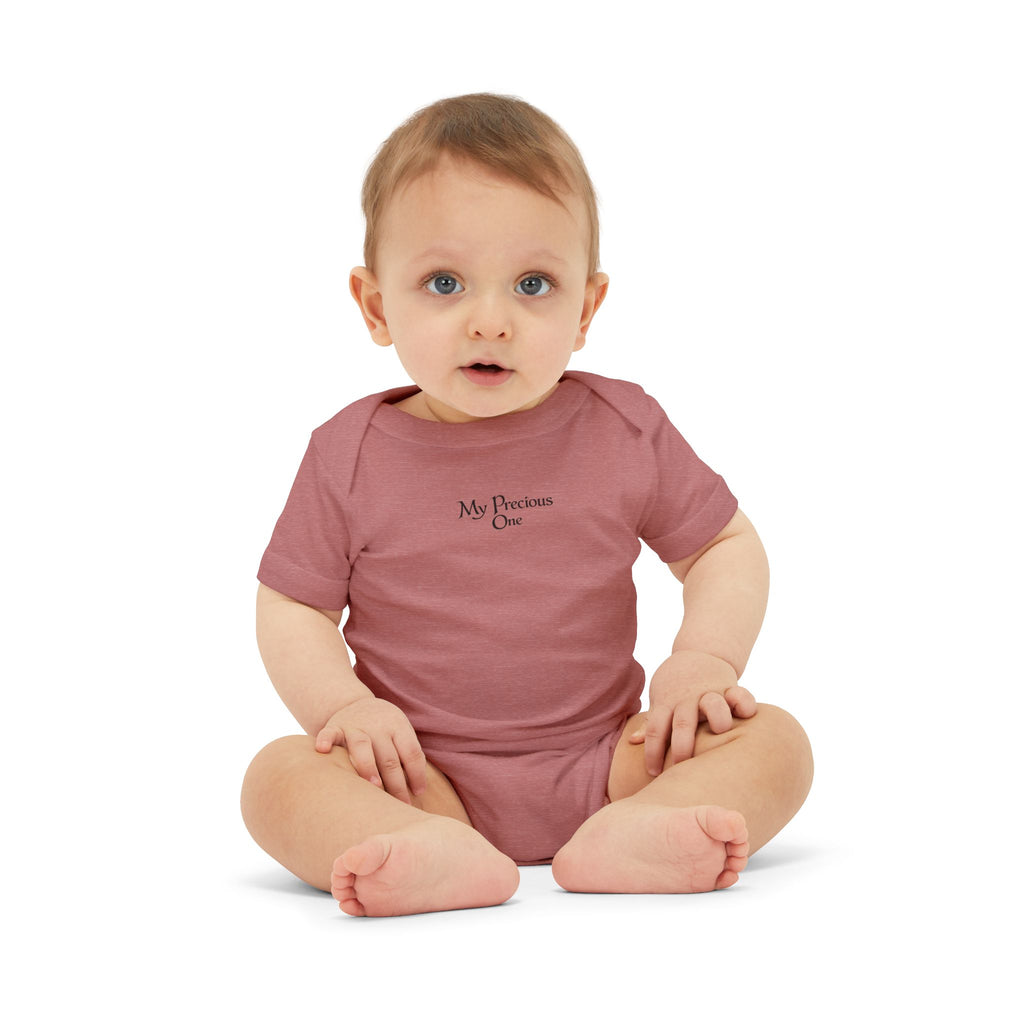 Minimal 'My Favorite' Infant Onesie – Soft White Baby Bodysuit
