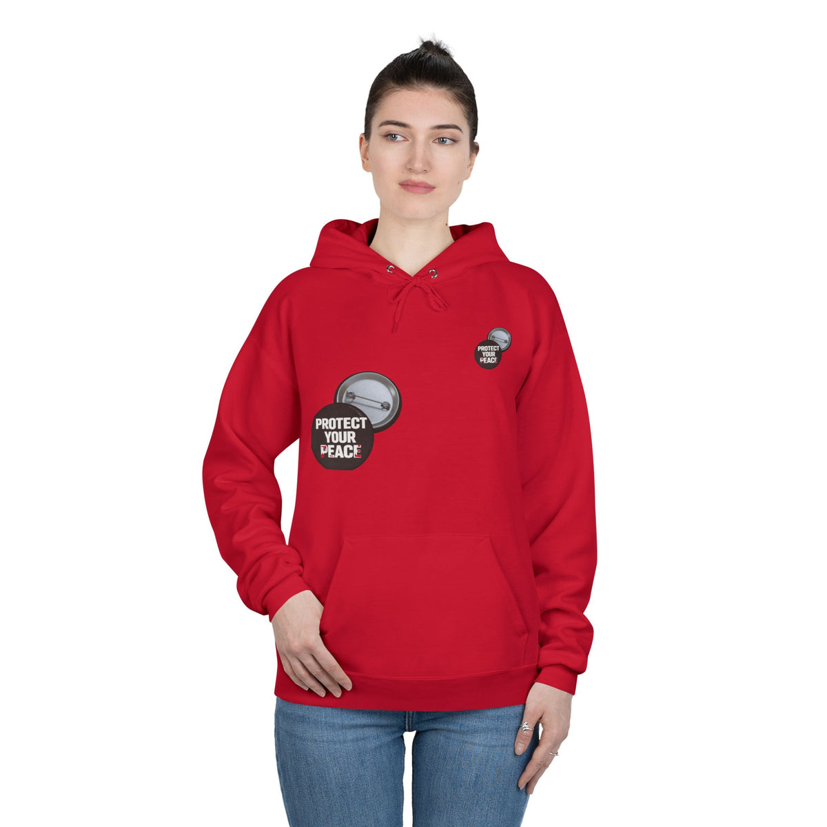 Protect Your Peace Hoodie — Minimal Badge Graphic Pullover