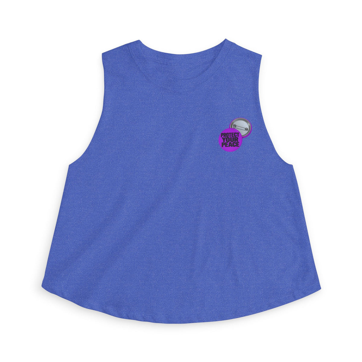 Crop Top — Small Purple Retro Cassette Graphic