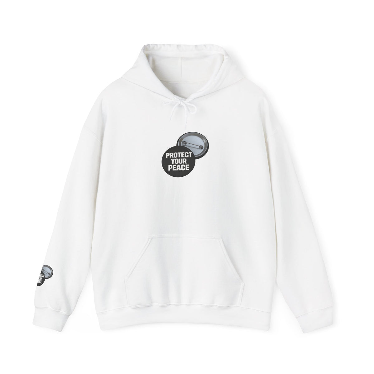 Hoodie  protect your peace  graphic design sleave and chest