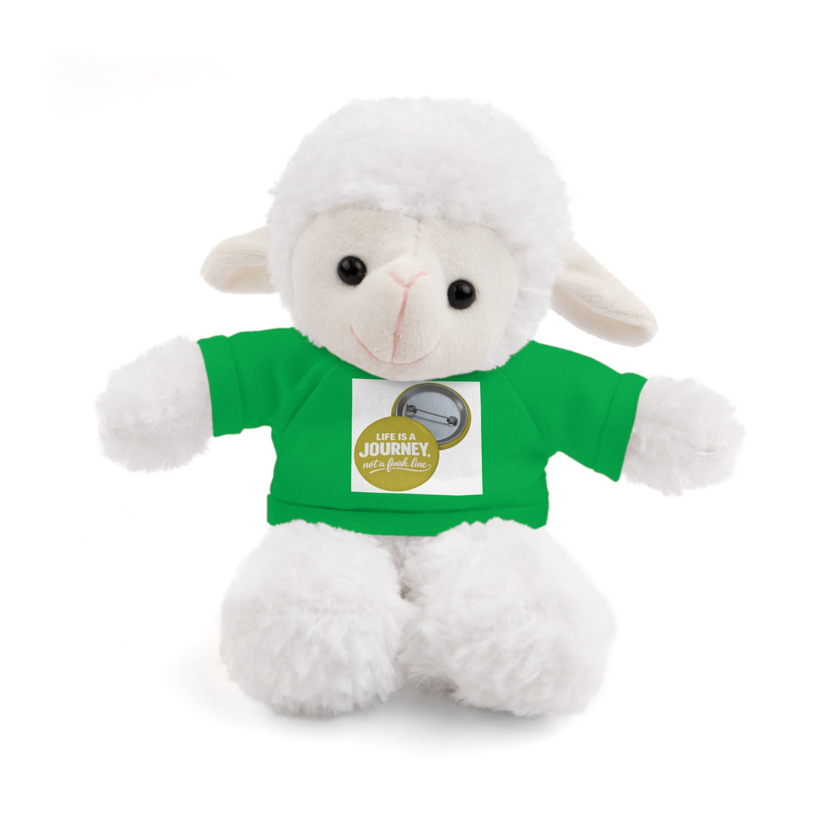 Cute Brown Teddy Bear with 'Life Is a Journey not a finish line.' Tee — Plush Gift for Kids & Travelers