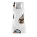 Racerback Dress — "Protect Your Peace" Button Print All-Over