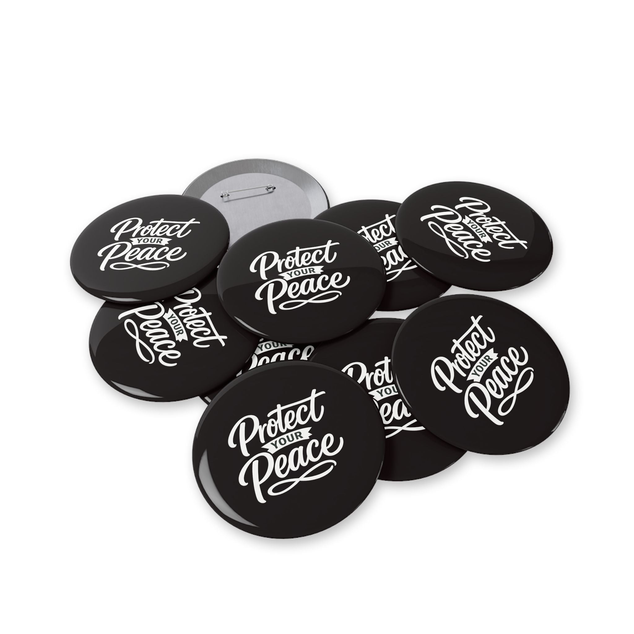 Protect Your Peace Round Pin - Inspirational Button Badge