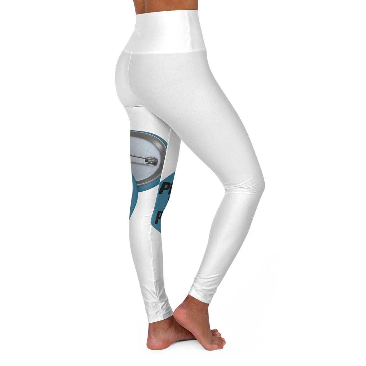 High-Waisted Yoga Leggings — "Protect Your Peace" Graphic Leggings
