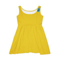 Yellow Skater Dress — Women's Casual Flare Dress