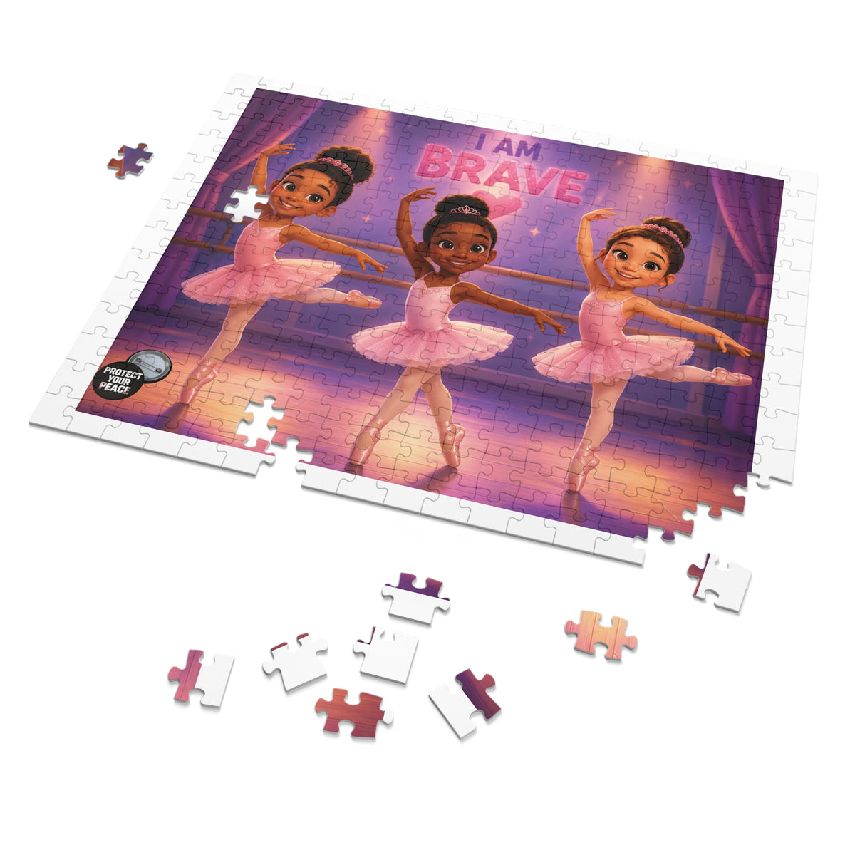 Ballet Girls "I Am Brave" Jigsaw Puzzle (with Tin)
