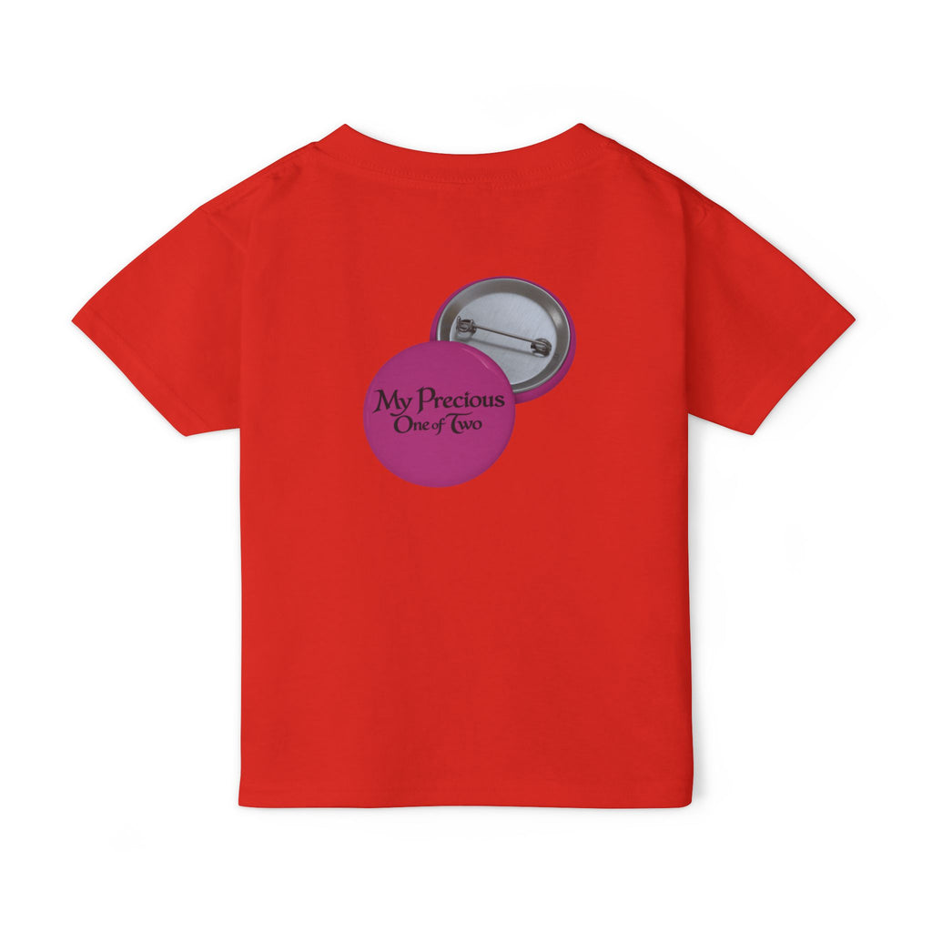 Toddler T-Shirt — "My Precious One of Four  Pink Button Graphic design