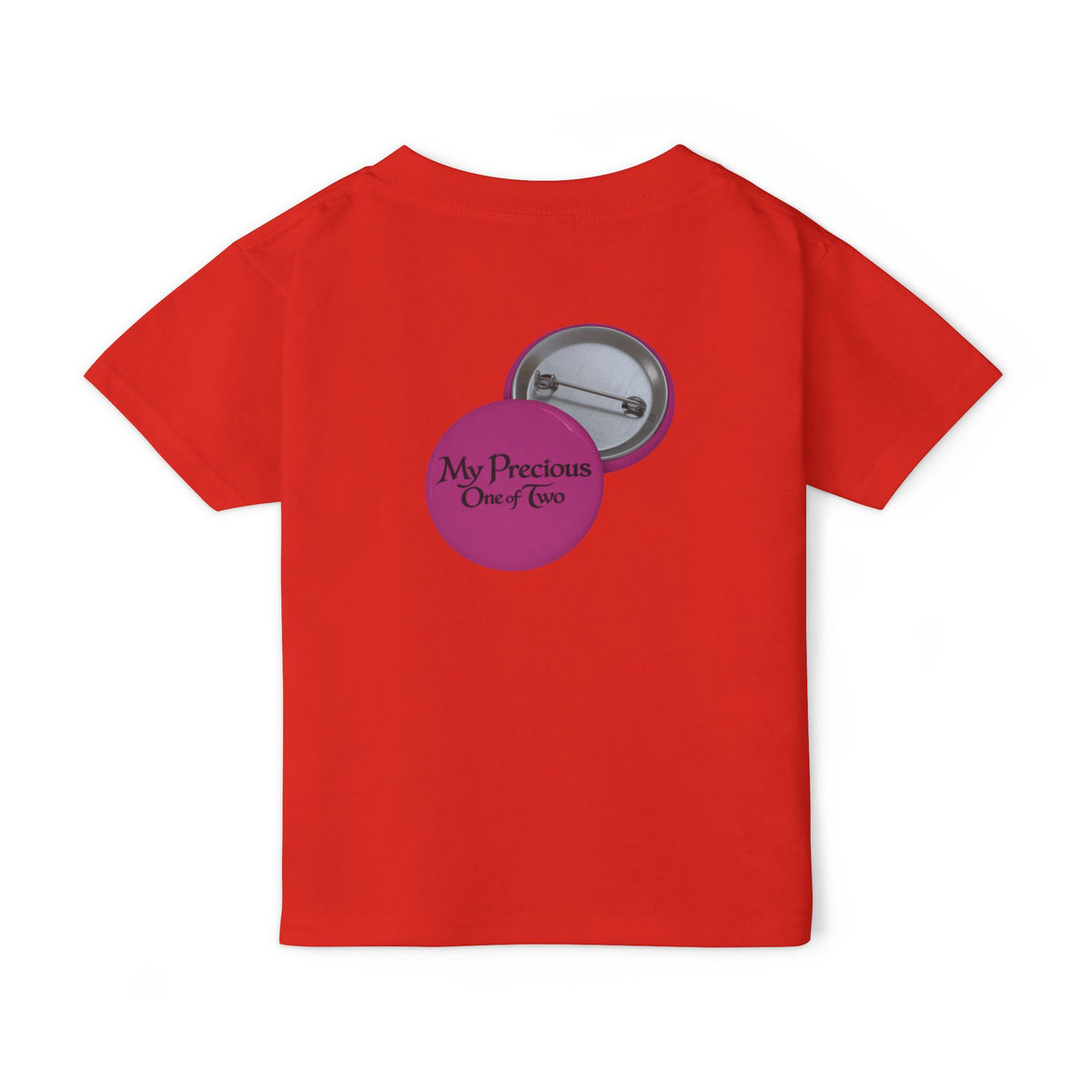 Toddler T-Shirt — "My Precious One of Four  Pink Button Graphic design