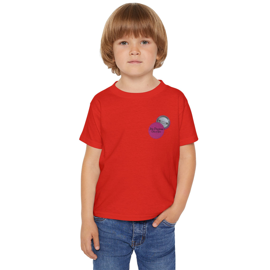 Toddler T-Shirt — "My Precious One of Four  Pink Button Graphic design
