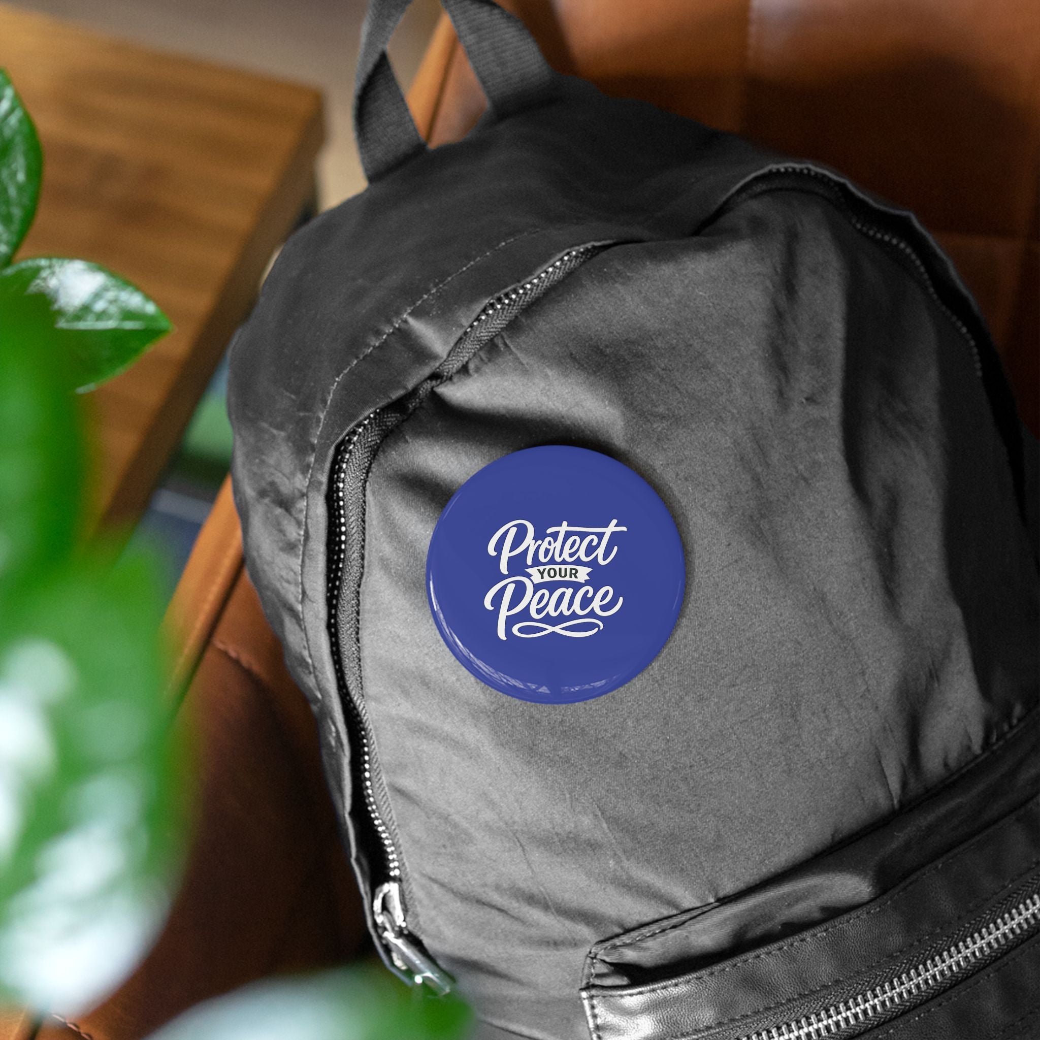 Protect Your Peace Round Pin — Inspirational Mental Health Button