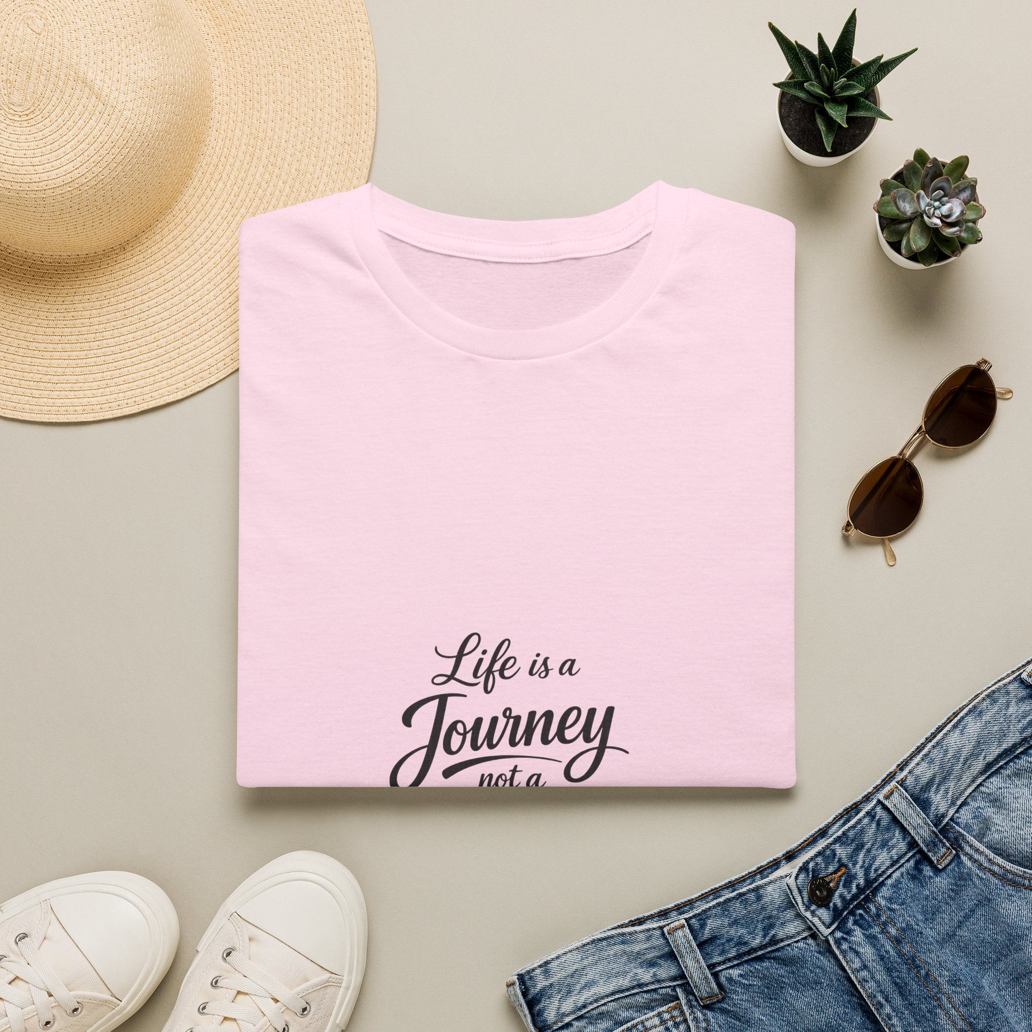 Life Is a Journey T-Shirt2 – Minimal Inspirational Quote Tee