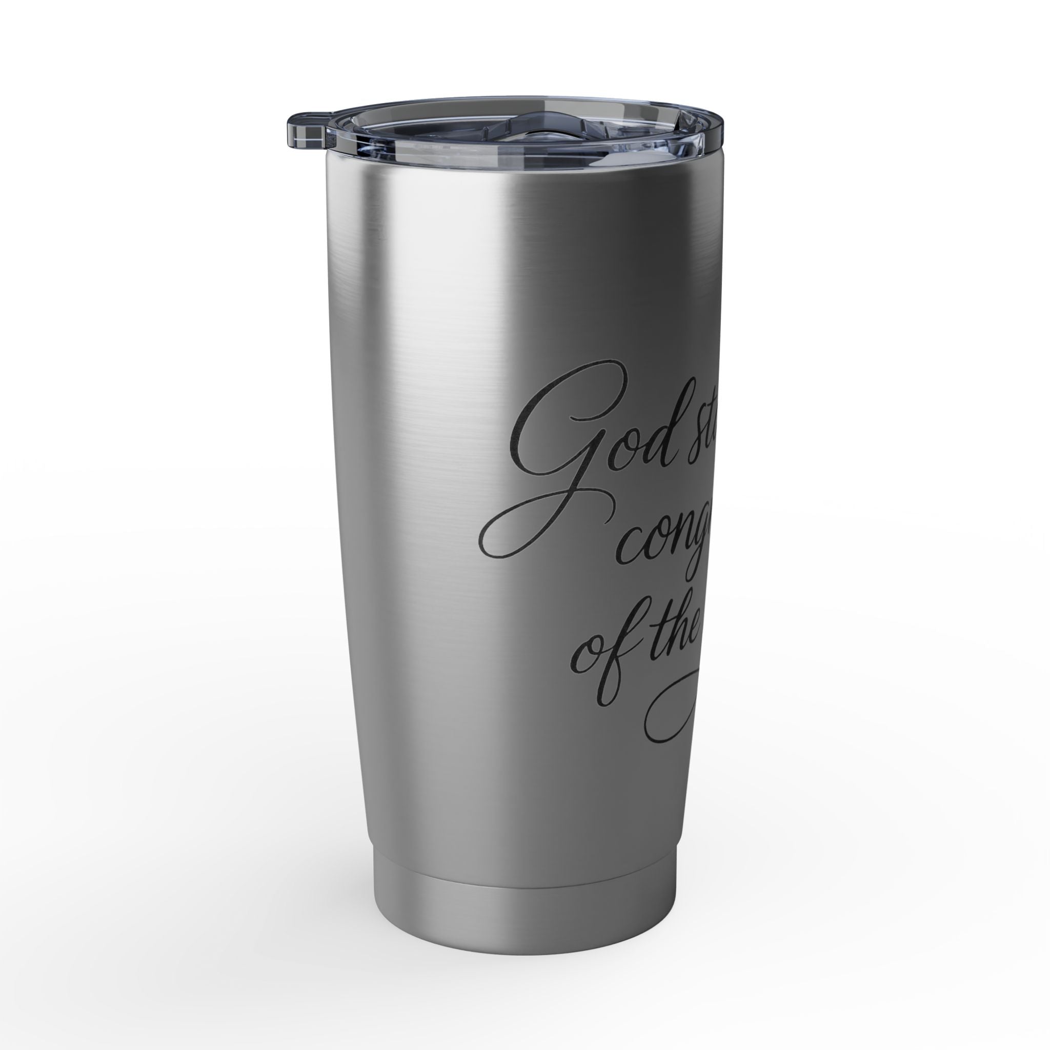 20oz Stainless Tumbler — Script Engraved Travel Cup