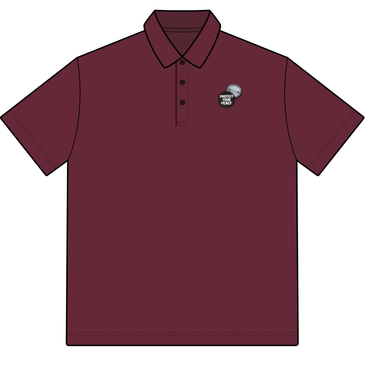 Men’s Burgundy Polo Shirt