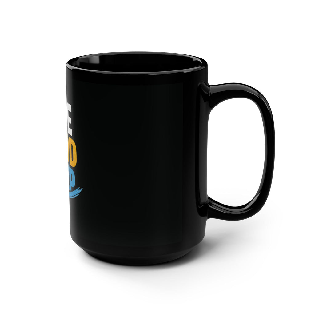 One Good Step Black 15oz Mug — Motivational Coffee Cup for Everyday Encouragement
