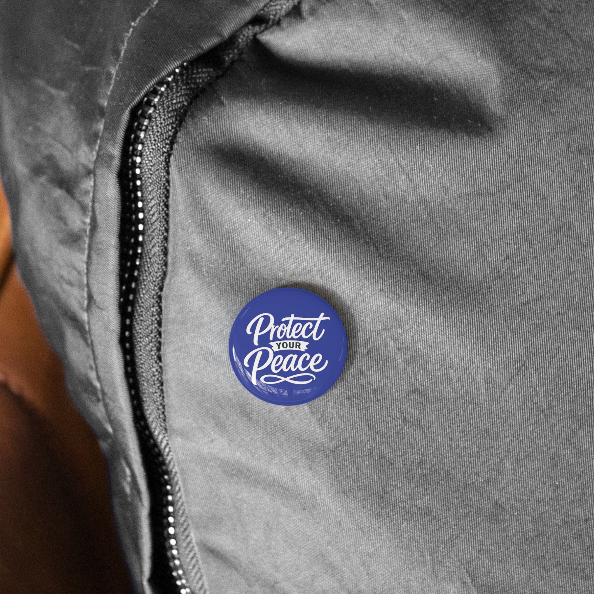 Protect Your Peace Round Pin — Inspirational Mental Health Button