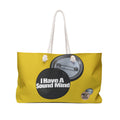 I Have A Sound Mind graphic design Yellow Weekender Bag