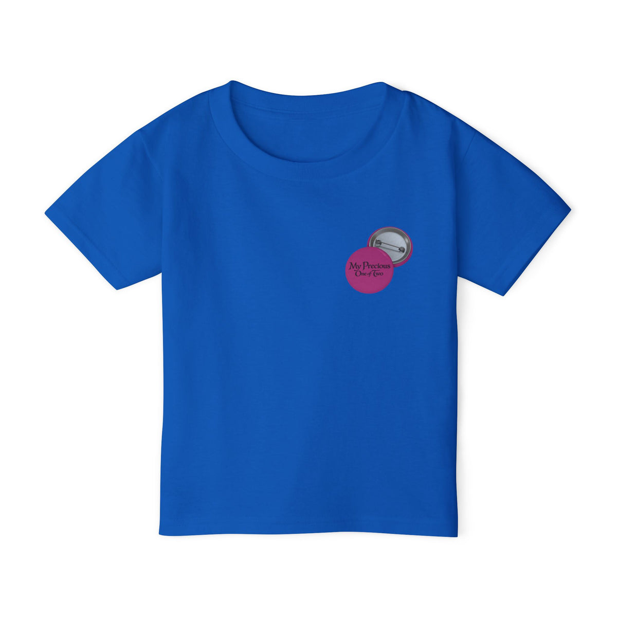 Toddler T-Shirt — "My Precious One of Four  Pink Button Graphic design