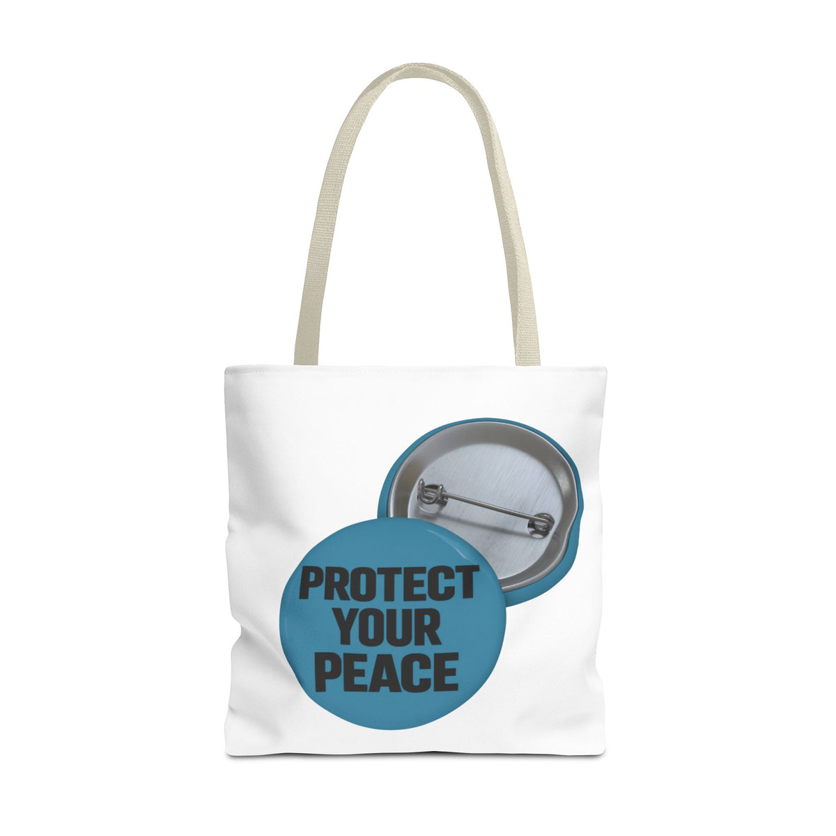 Protect Your Peace Tote Bag - Inspirational Everyday Canvas Shopper