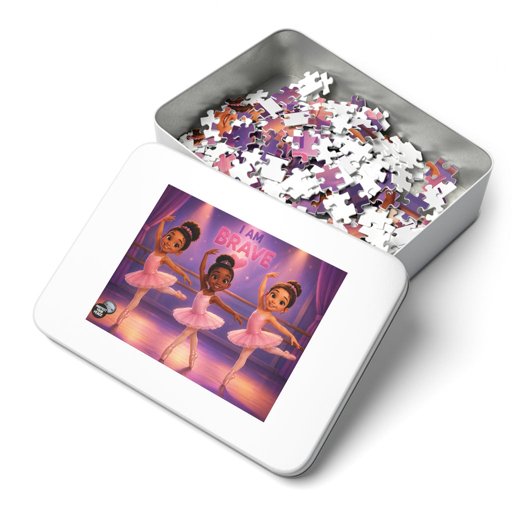 Ballet Girls "I Am Brave" Jigsaw Puzzle (with Tin)