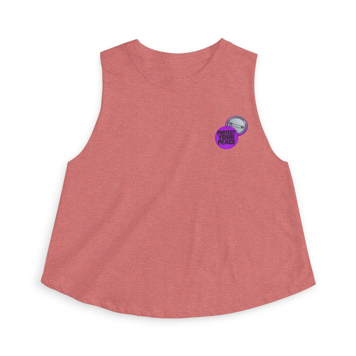 Crop Top — Small Purple Retro Cassette Graphic