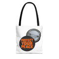 Protect Your Peace graphic design Mental Health Awareness Tote Bag