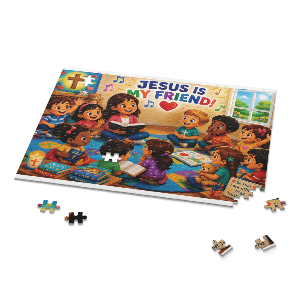 Children’s Jesus Is My Friend Puzzle — Christian Kids 120/252/500-Piece Faith Puzzle