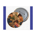 Family Movie Night Round Pin Puzzle with Tin — 252-Piece Keepsake Jigsaw