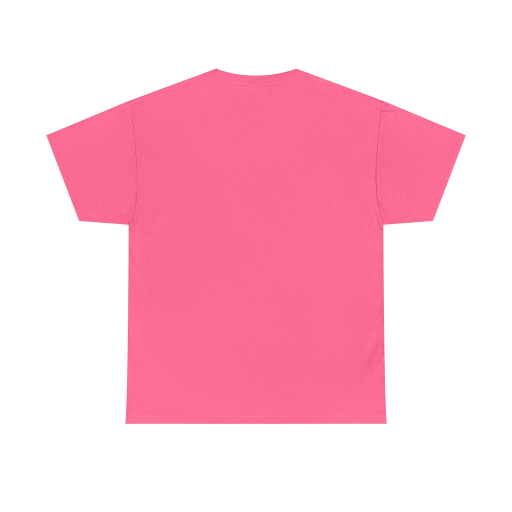 Minimalist White T‑Shirt — Subtle Embossed 'Unisex Heavy Cotton Tee' Design