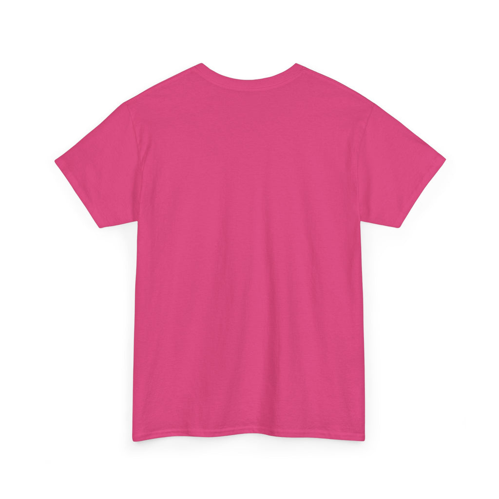 Minimalist White T‑Shirt — Subtle Embossed 'Unisex Heavy Cotton Tee' Design