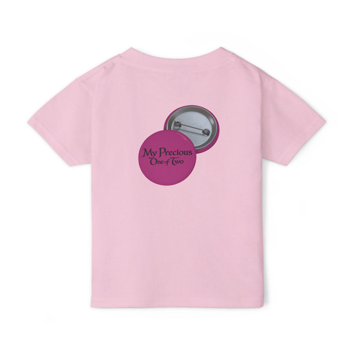 Toddler T-Shirt — "My Precious One of Four  Pink Button Graphic design