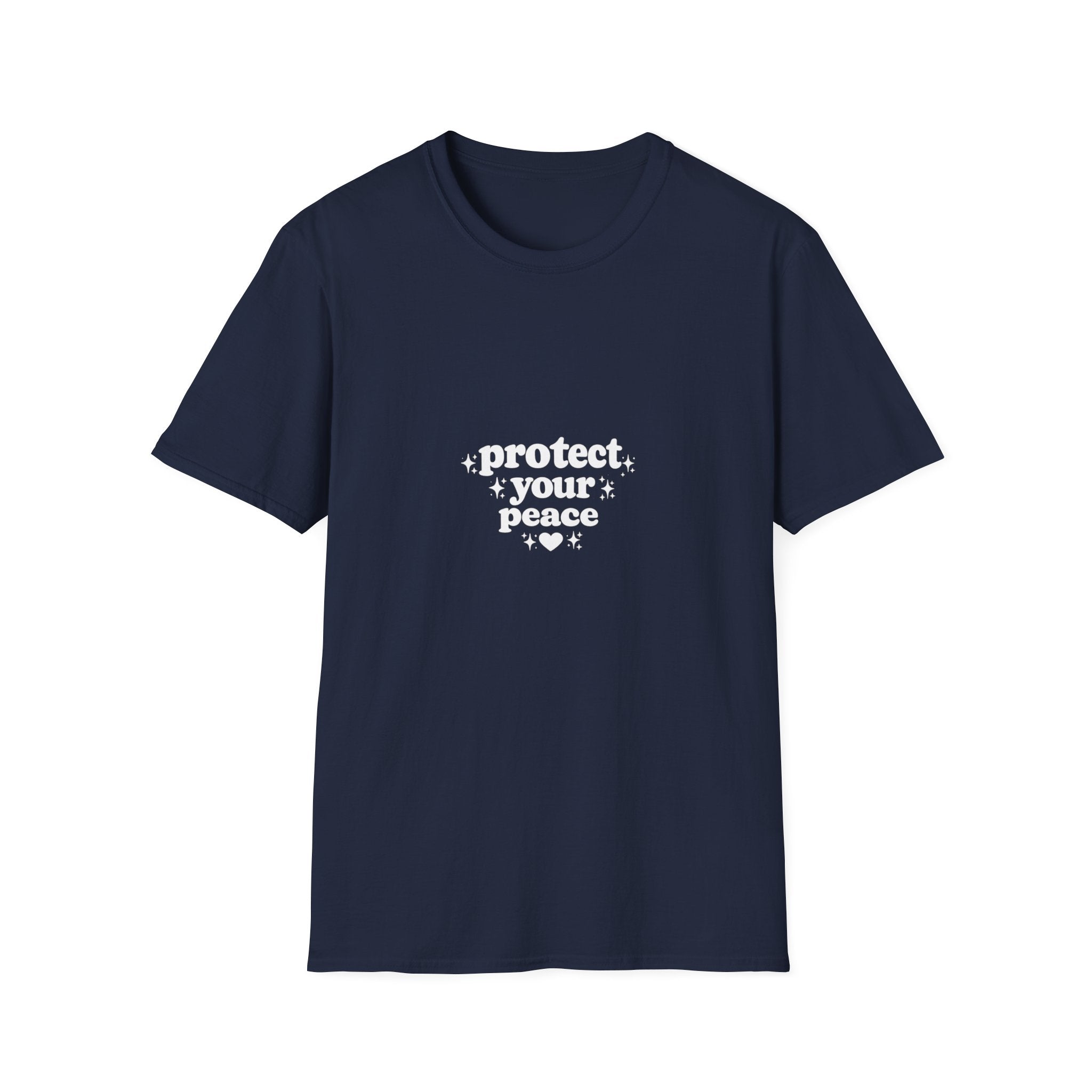 Protect Your Peace T-Shirt — Minimalist Embroidered Self-Care Tee