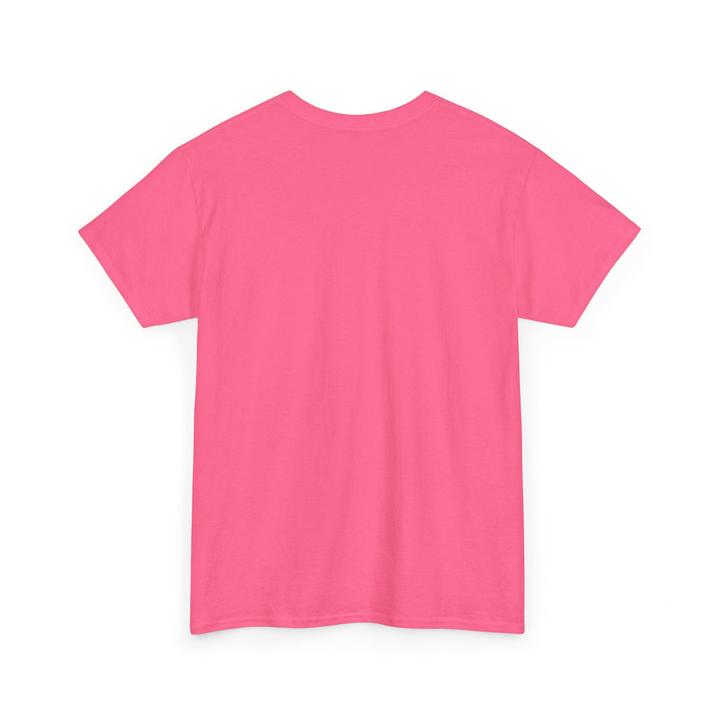 Minimalist White T‑Shirt — Subtle Embossed 'Unisex Heavy Cotton Tee' Design