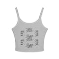 Crop Tank Top2 — "Protect Your Peace" Script Grid Graphic